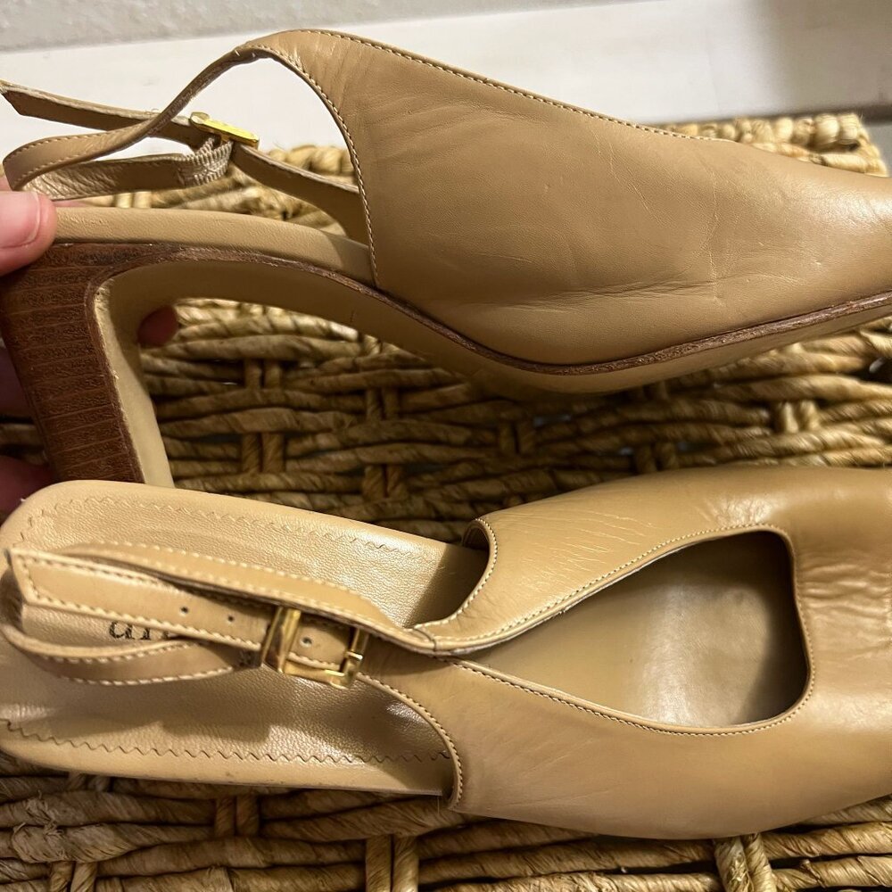 AMALFI Exclusively for Nordstrom, Beige 8B, square heel,slingback pump shoe - Picture 12 of 15
